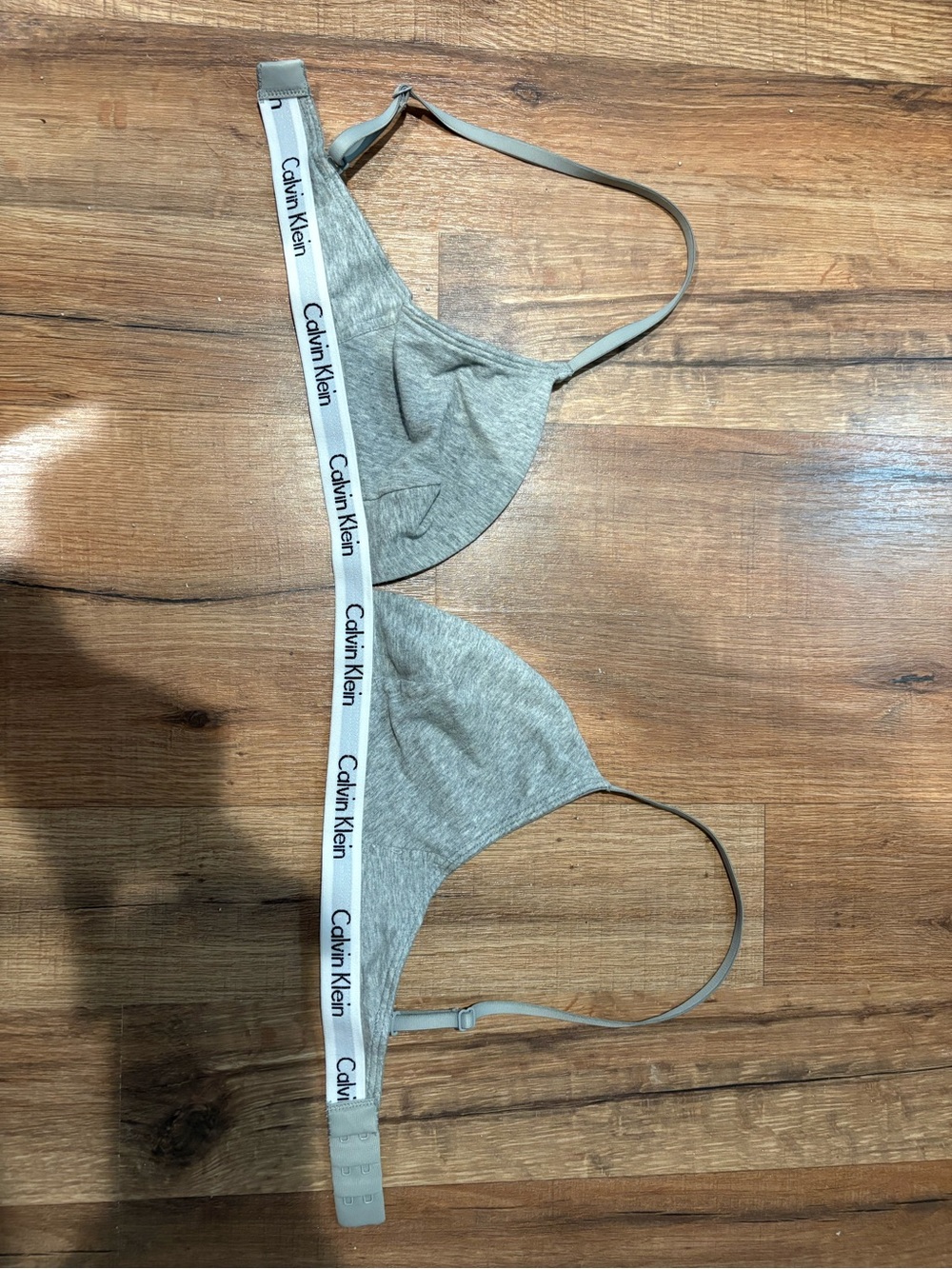 Calvin Klein Light Gray Logo Bralette